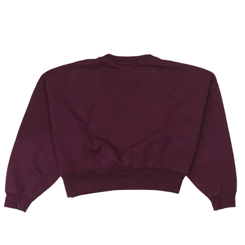 Adidas Women Burgundy Crew Neck Sweatshirt Size 8 Cotton Blend