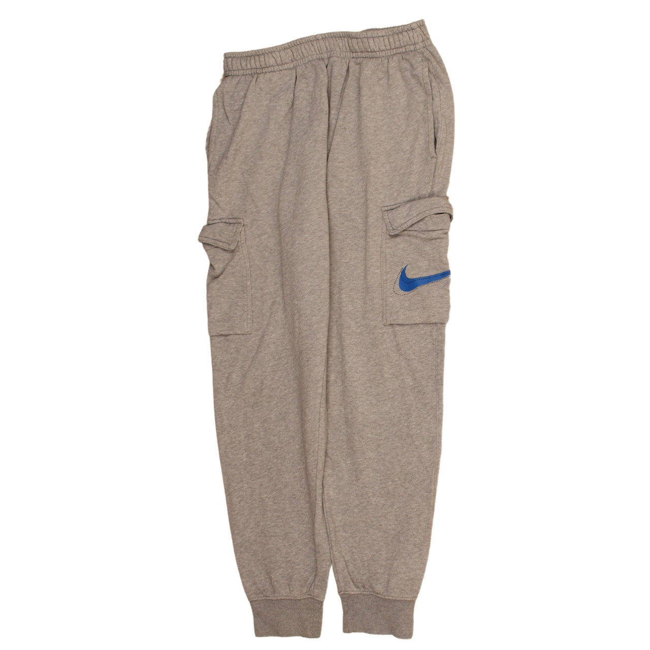 Nike Men's Beige Cargo Jogger Trousers M Regular Fit Elastic Waist