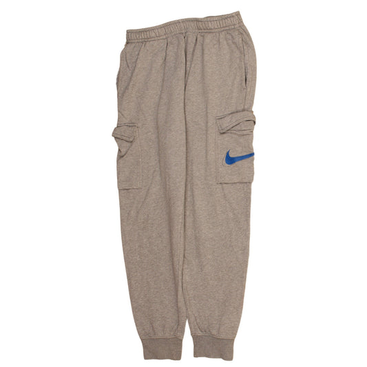 Nike Men's Beige Cargo Jogger Trousers M Regular Fit Elastic Waist