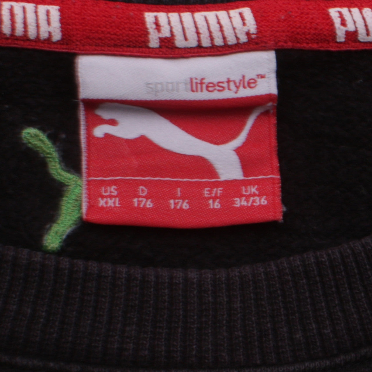 Puma Men's Black Crew Neck Pullover Sweatshirt Size M