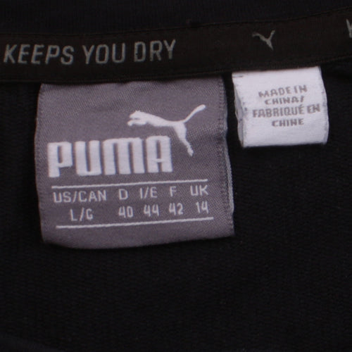 Puma Womens Black Crew Neck Pullover Sweatshirt Size 14