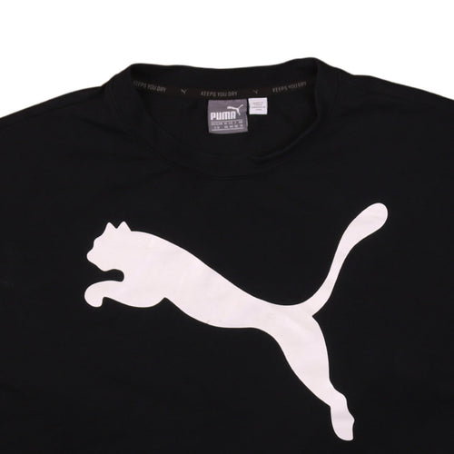 Puma Womens Black Crew Neck Pullover Sweatshirt Size 14