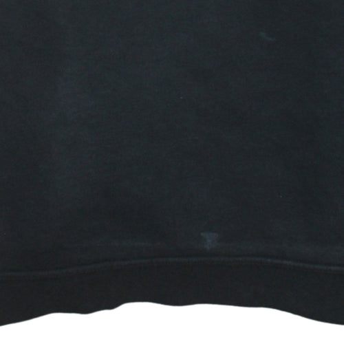 Nike Womens Black L Sweatshirt Crew Neck Pullover Logo Cotton Blend