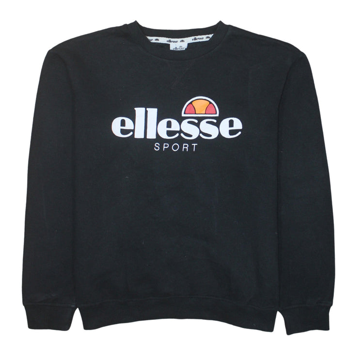 Ellesse Womens Black Size 14 Crew Neck Pullover Sweatshirt