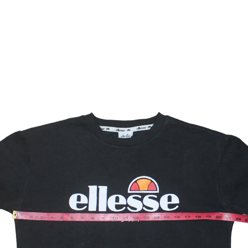 Ellesse Womens Black Size 14 Crew Neck Pullover Sweatshirt