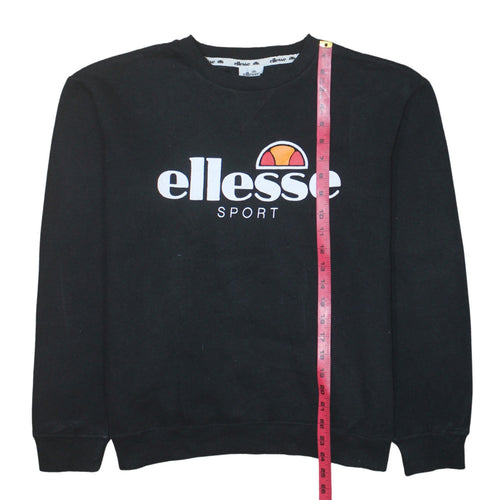 Ellesse Womens Black Size 14 Crew Neck Pullover Sweatshirt