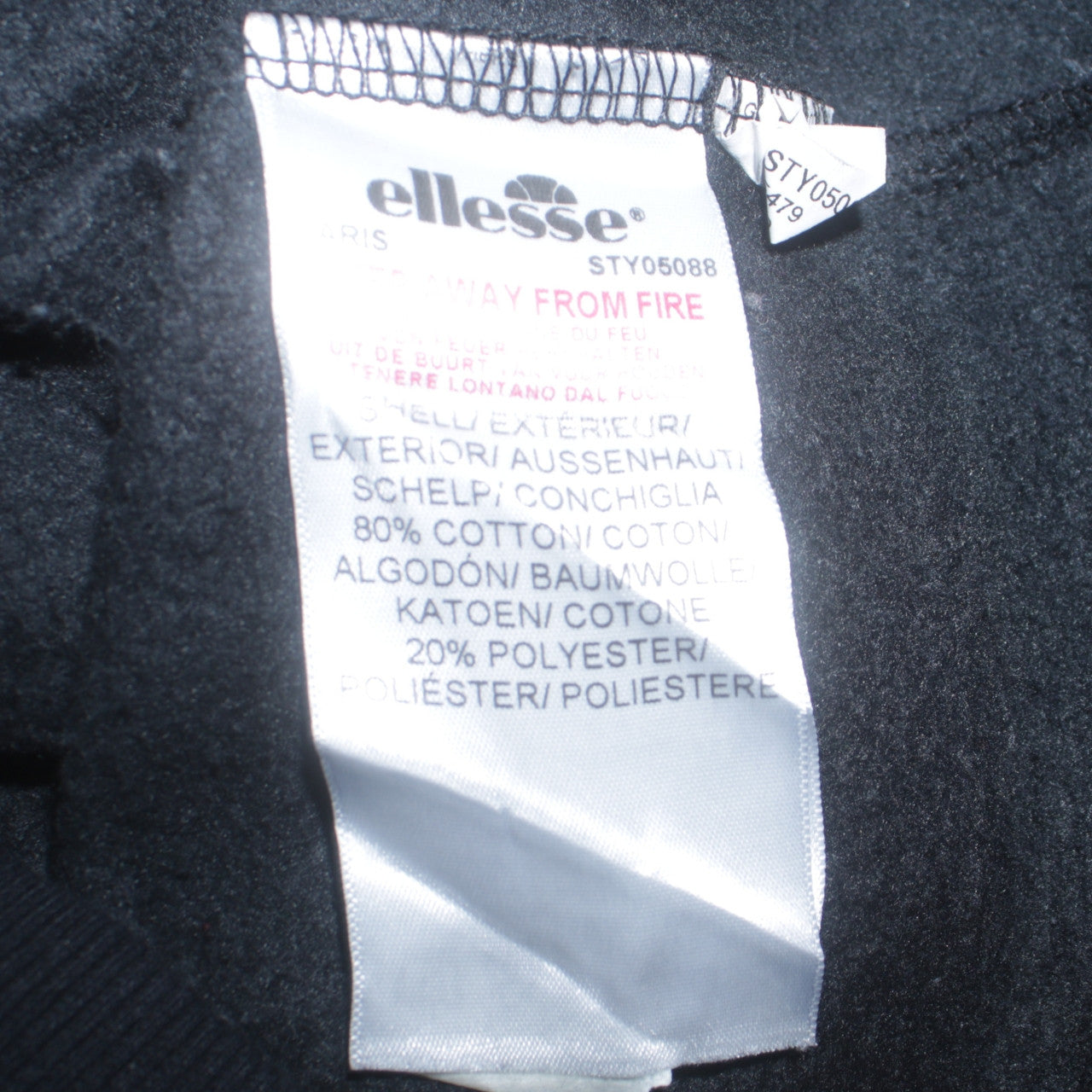 Ellesse Womens Black Size 14 Crew Neck Pullover Sweatshirt