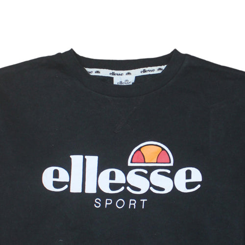 Ellesse Womens Black Size 14 Crew Neck Pullover Sweatshirt
