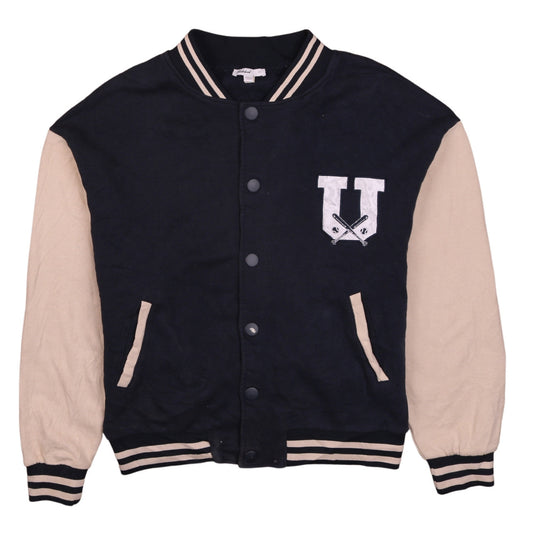 Subdued Teens Blue Varsity Jacket XS Cotton College Style