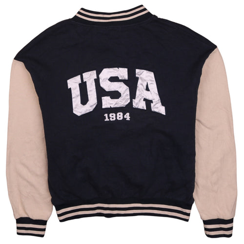 Subdued Teens Blue Varsity Jacket XS Cotton College Style