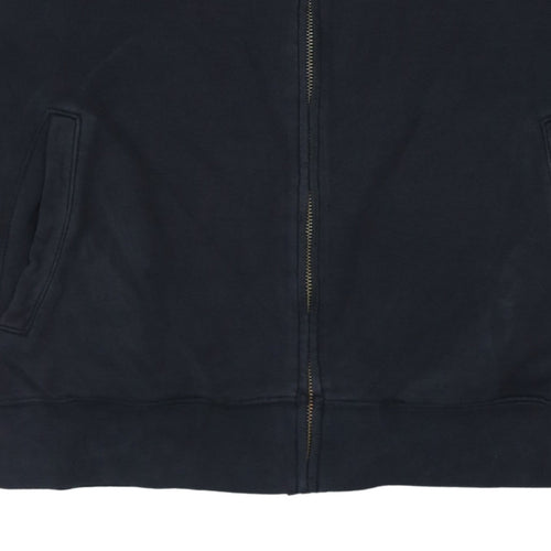Russell Men’s Black Full Zip Sweatshirt XL Graphic Print Fleece