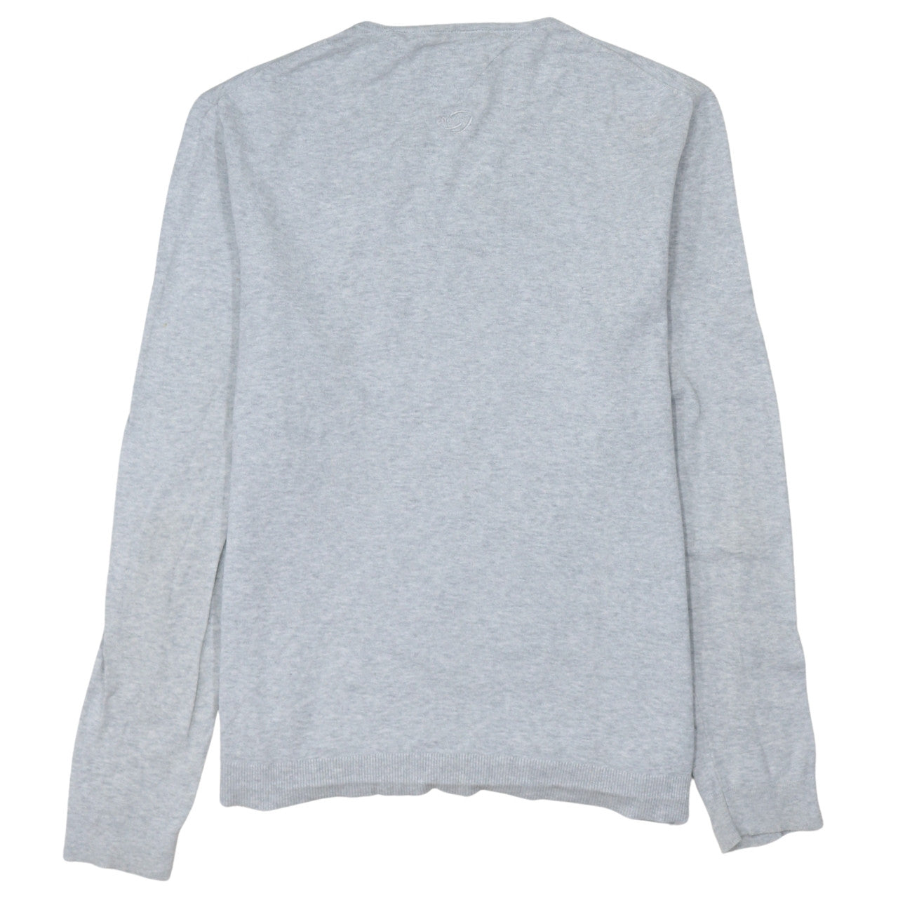 Tommy Jeans Men's Grey Cotton Crew Neck Pullover Jumper L