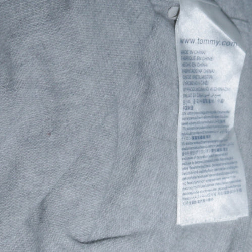 Tommy Jeans Men's Grey Cotton Crew Neck Pullover Jumper L