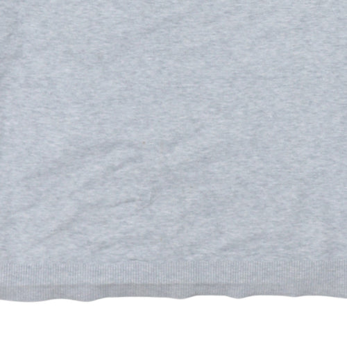 Tommy Jeans Men's Grey Cotton Crew Neck Pullover Jumper L