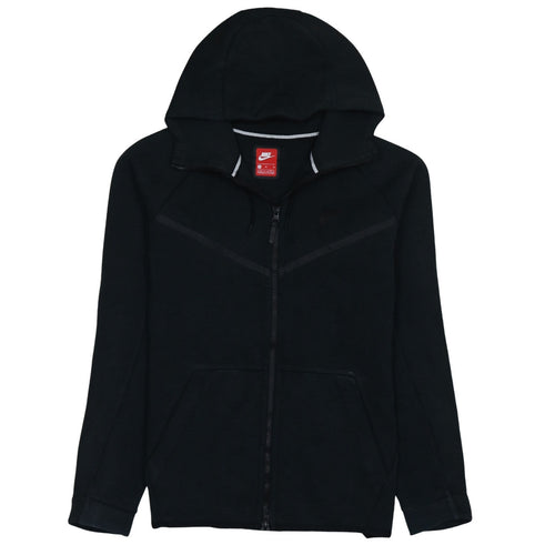 Nike Men's Black Full Zip Hoodie Size M Cotton Blend