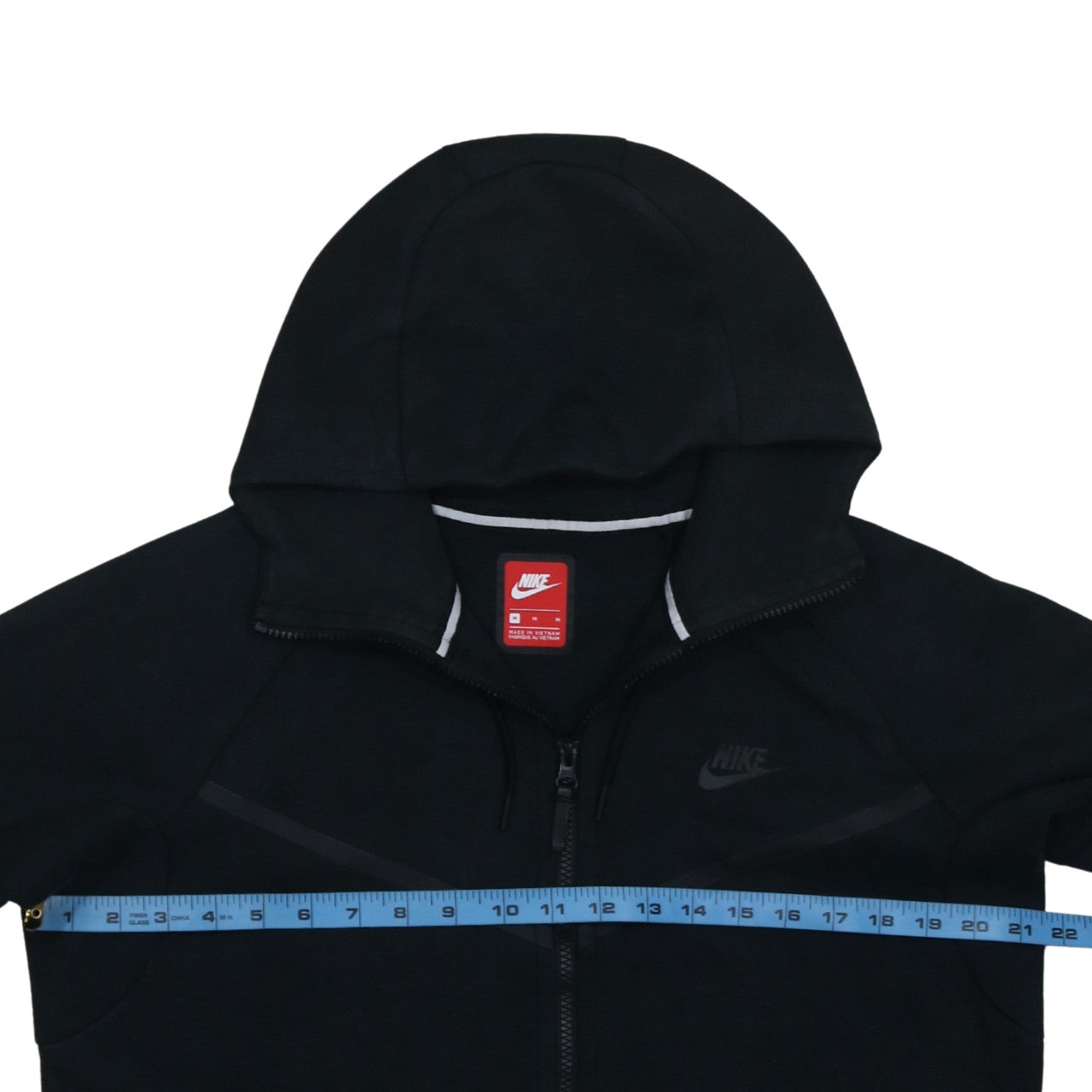 Nike Men's Black Full Zip Hoodie Size M Cotton Blend