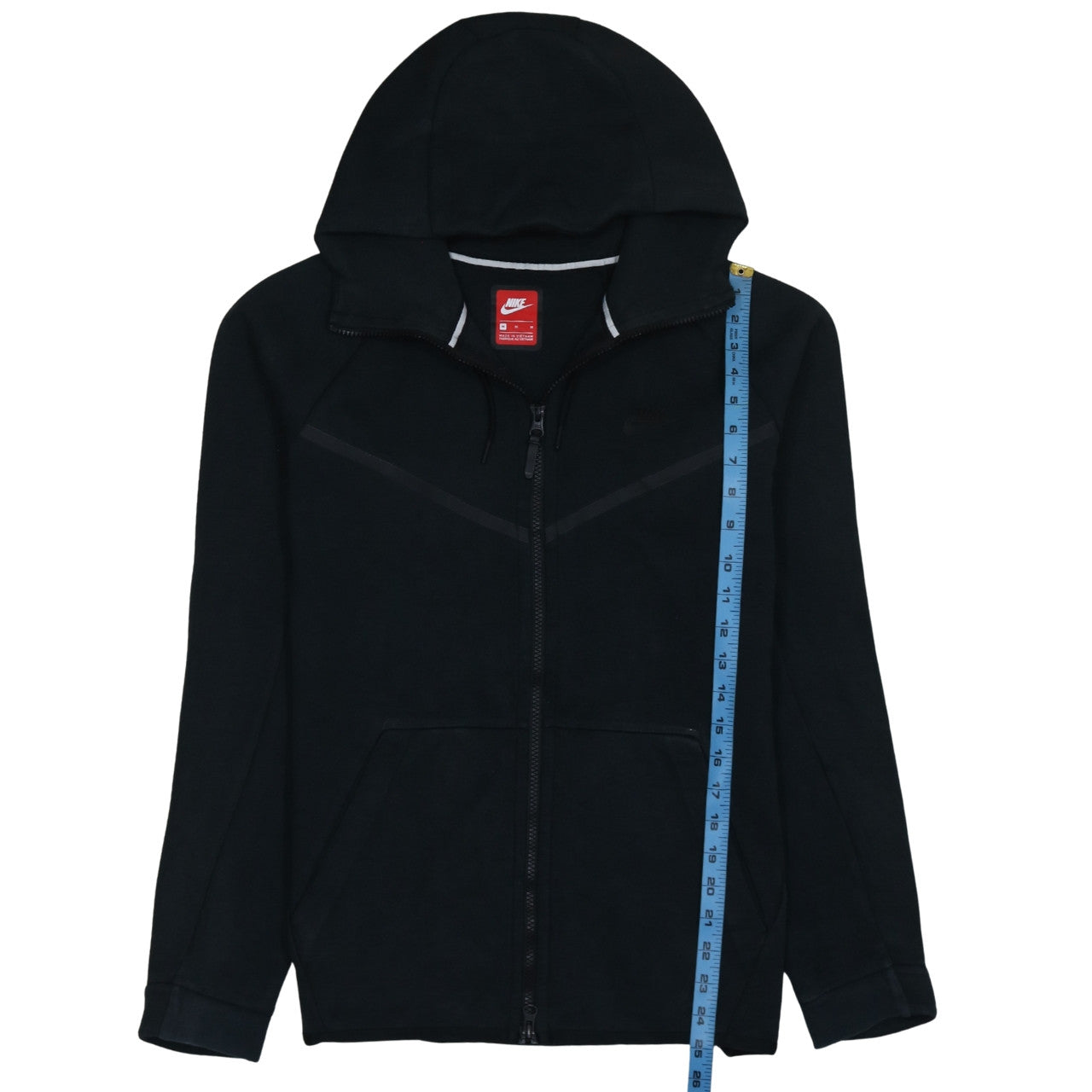 Nike Men's Black Full Zip Hoodie Size M Cotton Blend