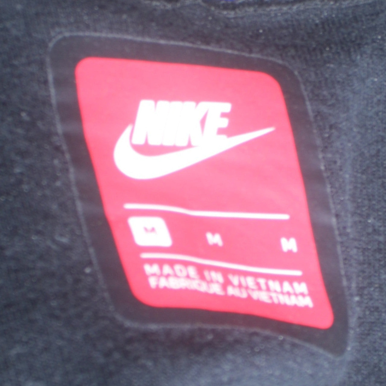 Nike Men's Black Full Zip Hoodie Size M Cotton Blend