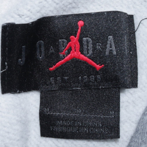 Jordan Men's Grey Pullover Hoodie Size M Regular Fit Sportswear