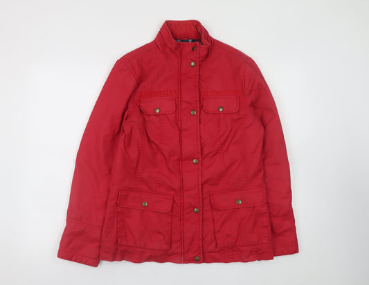 Papaya Women’s Red Cotton Military Jacket Size 12
