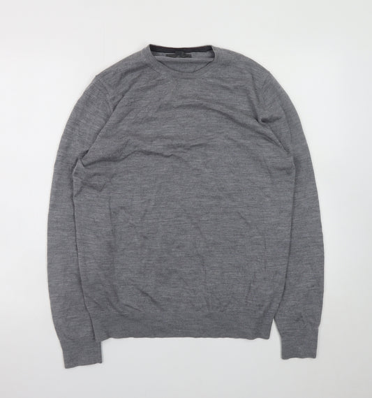Marks and Spencer Men’s Grey Merino Wool Crew Neck Jumper M
