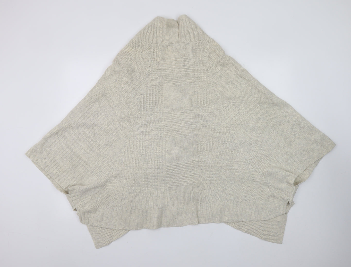 Monsoon Women Beige Wool Angora Blend Cape Cardigan L