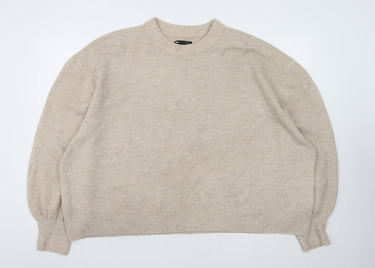 ASOS Women’s Beige Crew Neck Pullover Jumper Size 22 Relaxed Fit