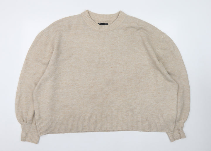 ASOS Women’s Beige Crew Neck Pullover Jumper Size 22 Relaxed Fit