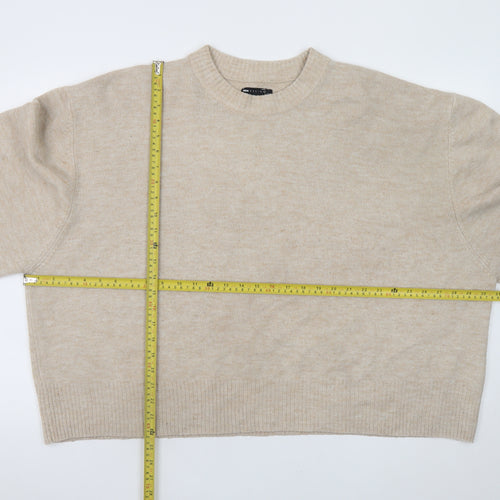 ASOS Women’s Beige Crew Neck Pullover Jumper Size 22 Relaxed Fit