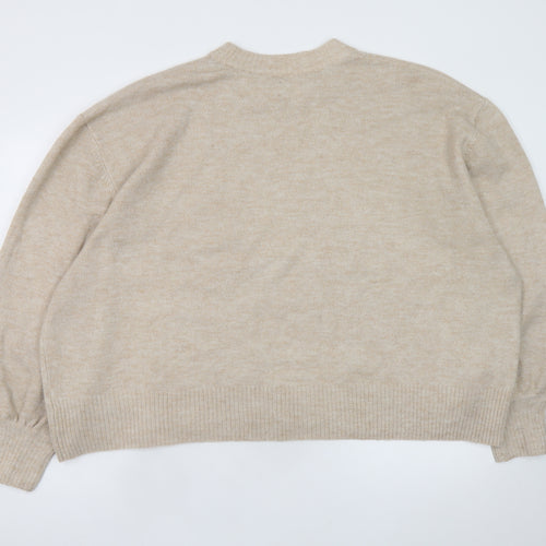 ASOS Women’s Beige Crew Neck Pullover Jumper Size 22 Relaxed Fit