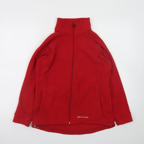 Sprayway Women's Red Fleece Full Zip Jacket UK 8 XS