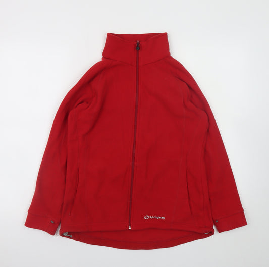 Sprayway Women's Red Fleece Full Zip Jacket UK 8 XS