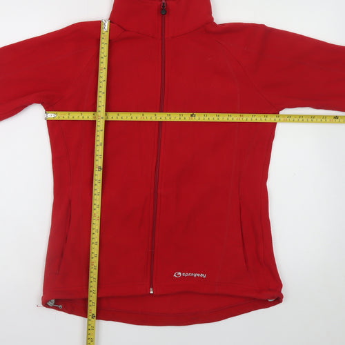 Sprayway Women's Red Fleece Full Zip Jacket UK 8 XS