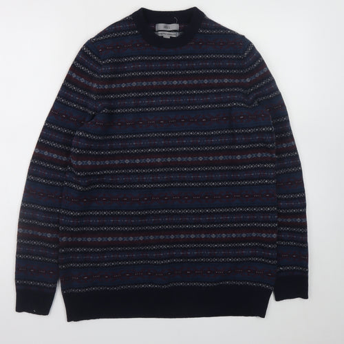 Marks and Spencer Men's Multicoloured Wool Fair Isle Jumper L
