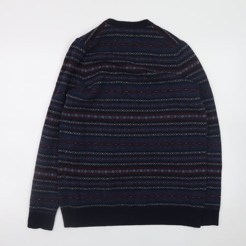 Marks and Spencer Men's Multicoloured Wool Fair Isle Jumper L