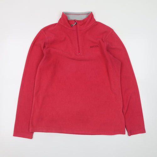 Regatta Great Outdoors Women's Pink Fleece Pullover UK 14 1/2 Zip