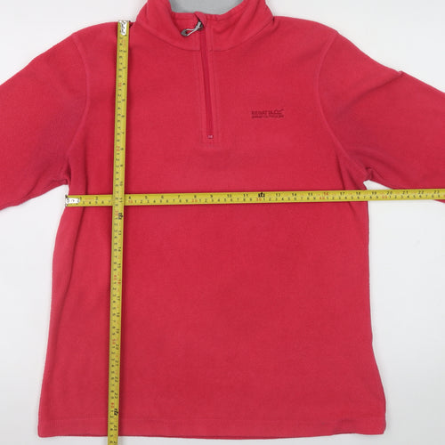 Regatta Great Outdoors Women's Pink Fleece Pullover UK 14 1/2 Zip