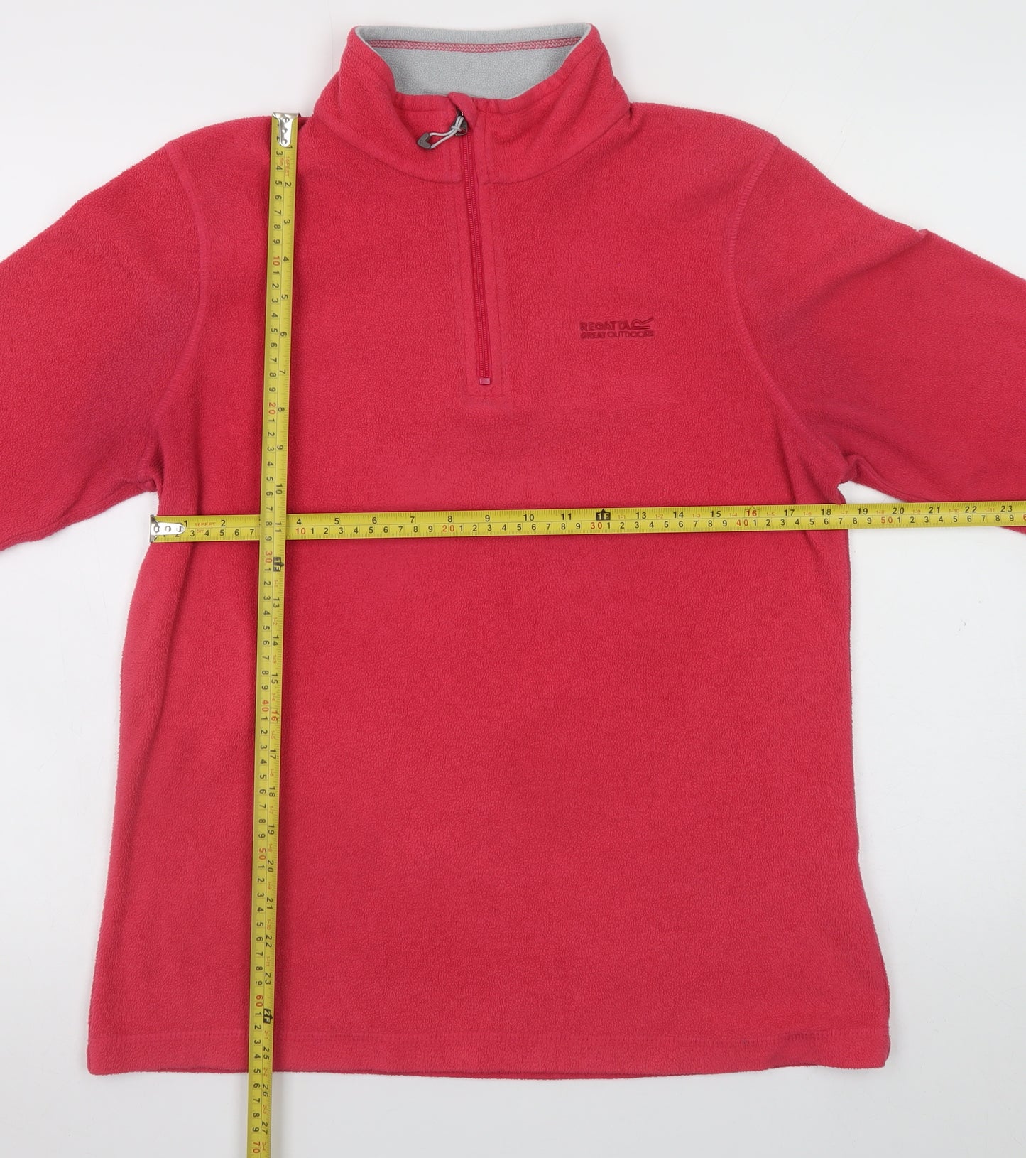 Regatta Great Outdoors Women's Pink Fleece Pullover UK 14 1/2 Zip