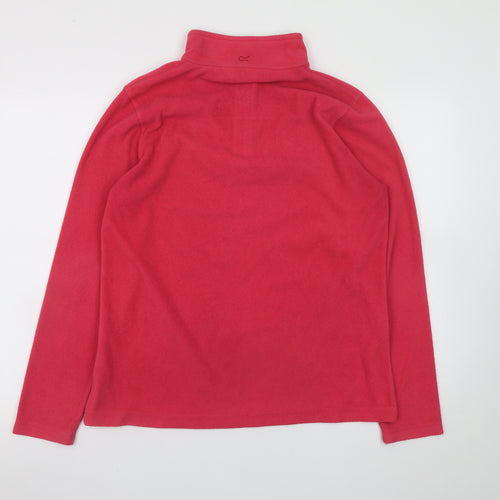Regatta Great Outdoors Women's Pink Fleece Pullover UK 14 1/2 Zip