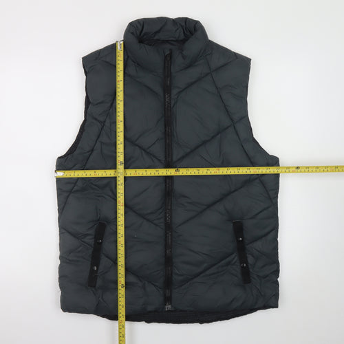 Gap Men's Black L Puffer Waistcoat Regular Fit Nylon Lightweight