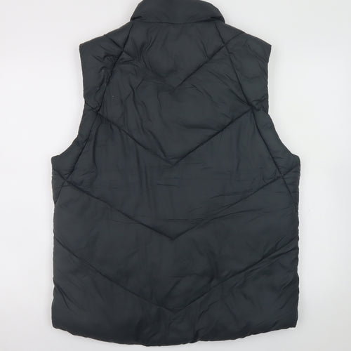 Gap Men's Black L Puffer Waistcoat Regular Fit Nylon Lightweight