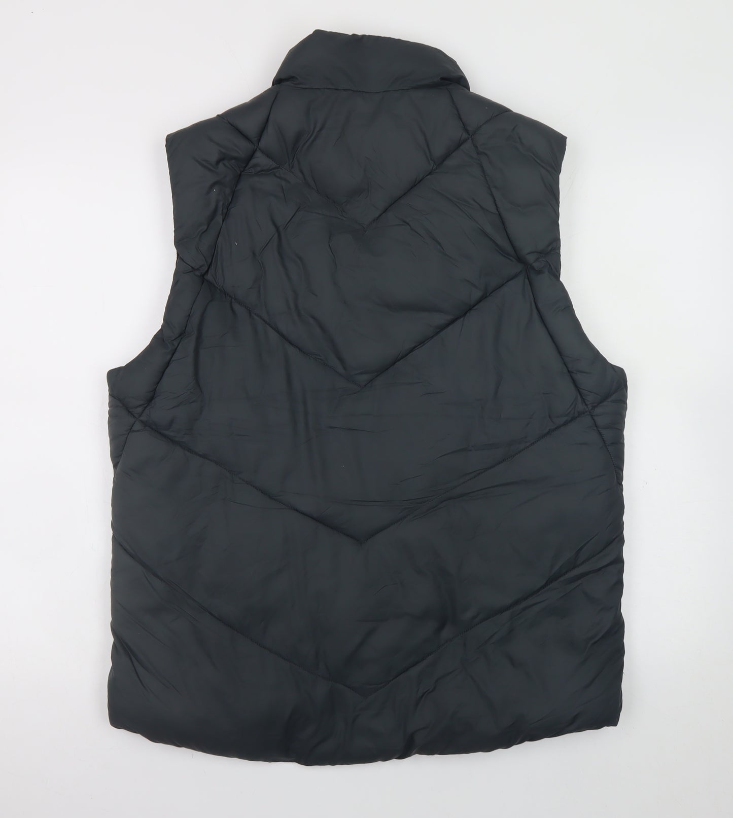 Gap Men's Black L Puffer Waistcoat Regular Fit Nylon Lightweight