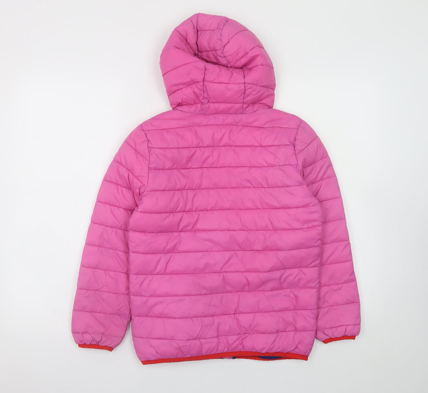 Boden Girls Pink Hooded Puffer Jacket 9-10 Years Quilted Zip Winter Coat