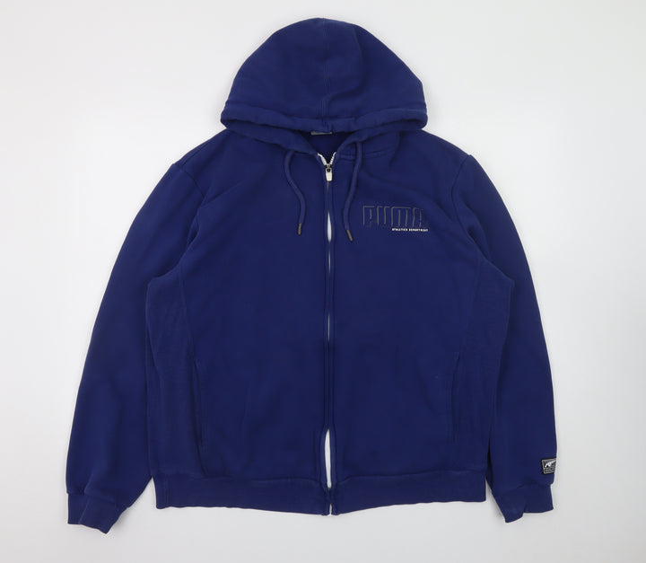 Puma Men’s Blue Full Zip Hoodie XL Athletic Fit