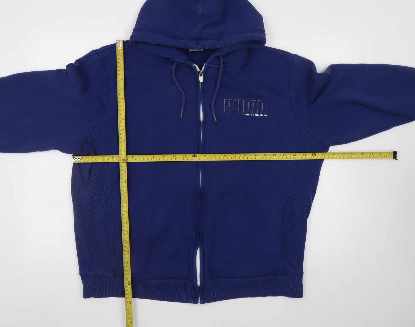 Puma Men’s Blue Full Zip Hoodie XL Athletic Fit