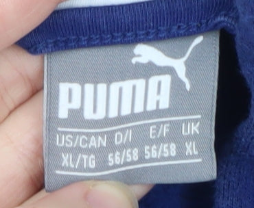 Puma Men’s Blue Full Zip Hoodie XL Athletic Fit