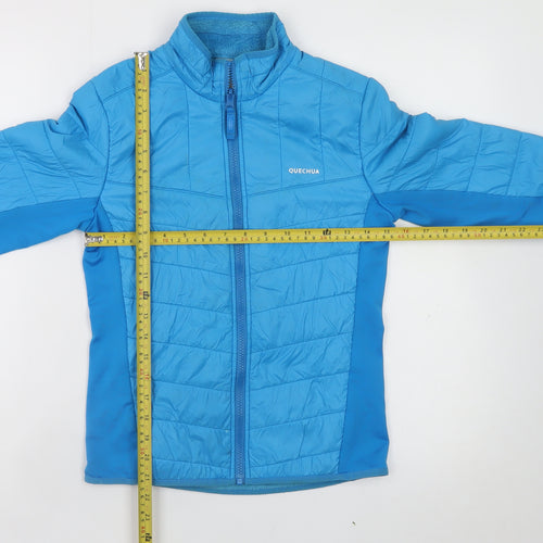 Quechua Boys Blue 10-11 Years Lightweight Puffer Jacket Full Zip