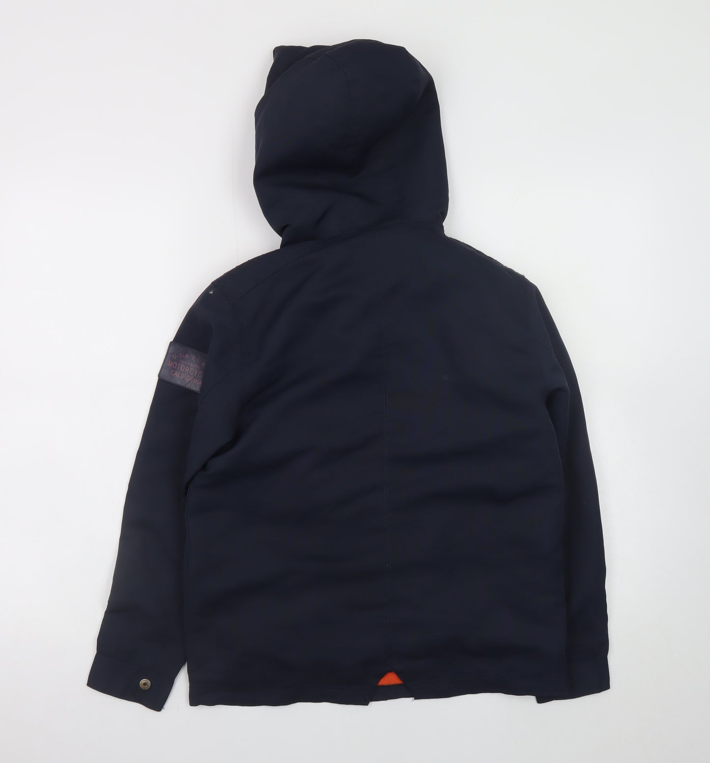 Vertbaudet Boys Blue Hooded Parka Coat 11-12 Years Lined Water Resistant