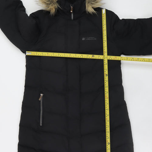 Mountain Warehouse Women’s Black Size 8 Puffer Jacket with Faux Fur Hood