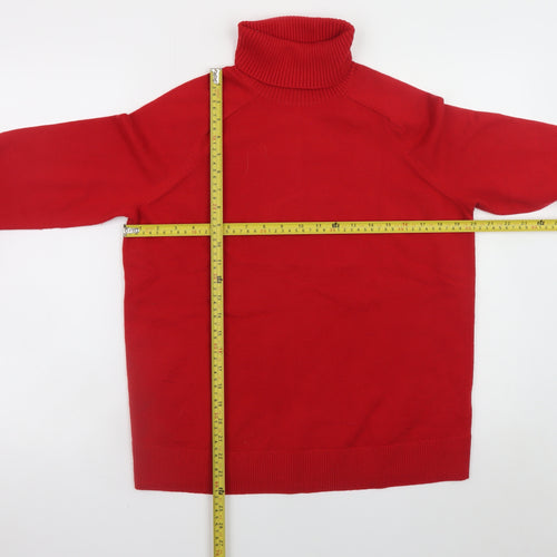 Marks and Spencer Women Red Roll Neck Knit Jumper Size M
